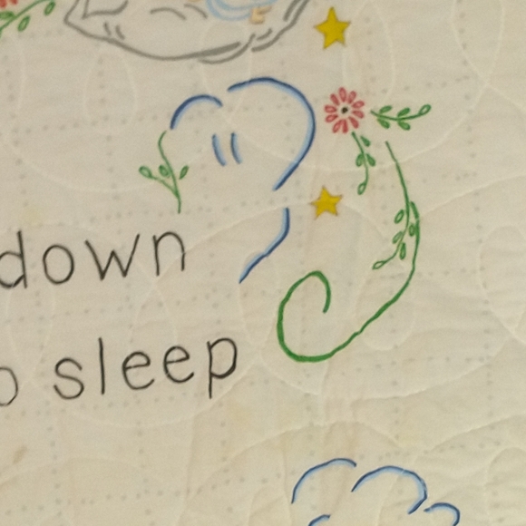 Old handmade baby quilt - Picture 5 of 7